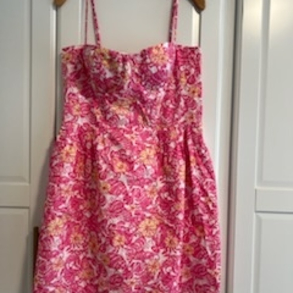 Floral Pink Dress Womens 14